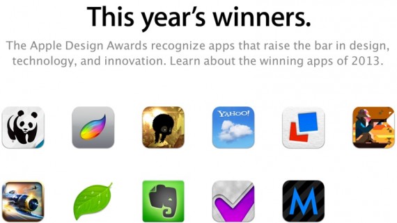 Ecco i vincitori degli Apple Design Awards del 2013
