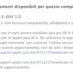 Apple rilascia un nuovo aggiornamento per correggere un bug di Java