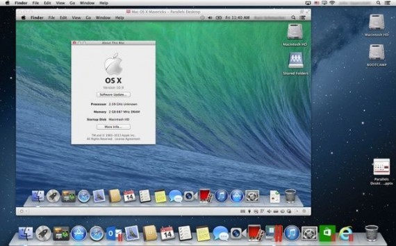 Parallels si aggiorna con il supporto a OS X Mavericks