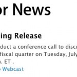 Apple: la conferenza finanziaria si terrà il 23 luglio