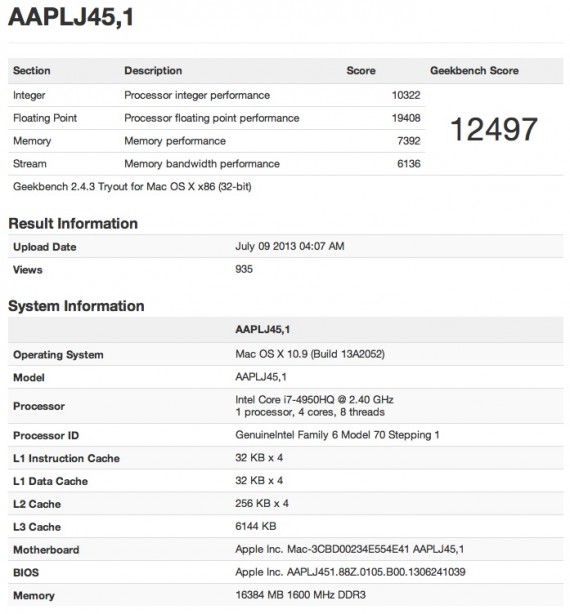 La prossima generazione di MacBook Pro da 15″ compare nei primi Benchmark