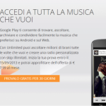Google porta Play Music All Access anche in Italia