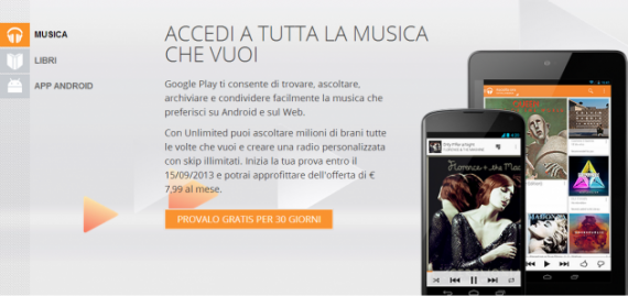 Google porta Play Music All Access anche in Italia