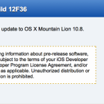 Apple invia la build 12F36 di OS X Mountain Lion 10.8.5 Build agli sviluppatori