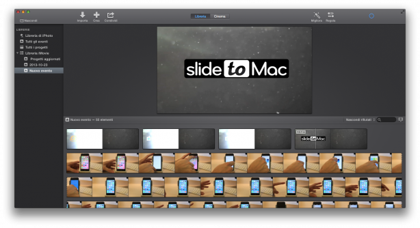 Il nuovo iMovie per OS X Mavericks – La recensione di SlideToMac