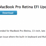 Apple rilascia un aggiornamento firmware per i MacBook Pro Retina