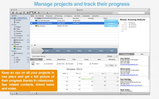 Blueprint, il centro di gestione delle attività lavorative per OS X