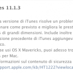 iTunes 11.1.3 disponibile per il download dal Mac App Store