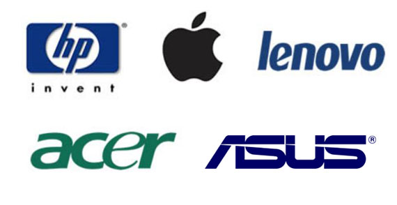 hp acer asus apple lenovo