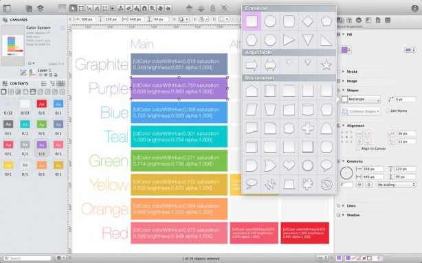 OmniGraffle 6, organizzare il lavoro con i diagrammi su Mac