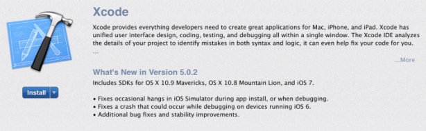 Apple rilascia Xcode 5.0.2 su Mac App Store