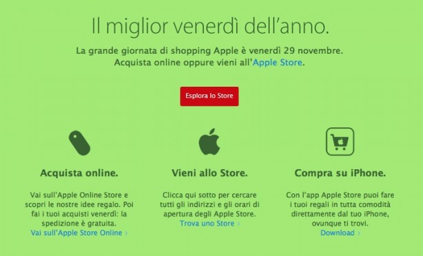 Sconti anche in Italia con il Black Friday di Apple