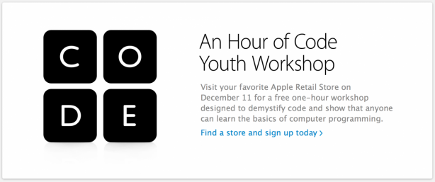 Corso di programmazione gratuita di un’ora. Offerto da Apple, ma solo negli USA