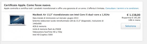 MacBook Pro e MacBook Air ricondizionati in offerta su Apple Store