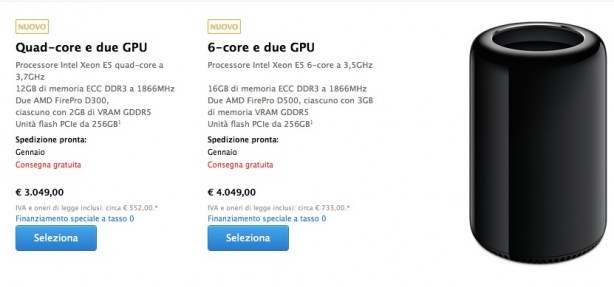 Apple Store torna online con le ordinazioni del Mac Pro