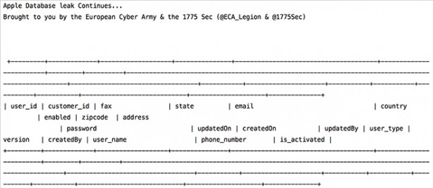 Hacker: “Abbiamo violato il database di Apple”