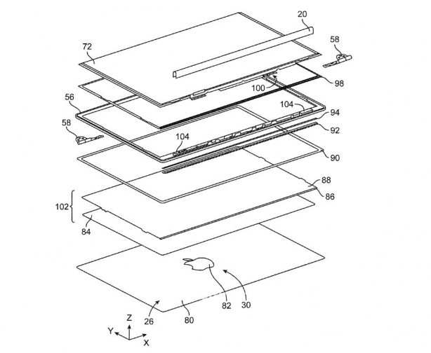 Apple brevetta un MacBook solare con due display