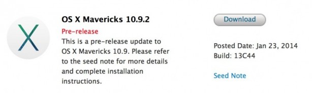Apple rilascia una nuova beta di OS X Mavericks 10.9.2
