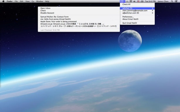 Gmail Notifr: le notifiche delle e-mail direttamente sulla barra del Mac