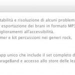 Aggiornamento di GarageBand per OS X (versione 10.0.2)