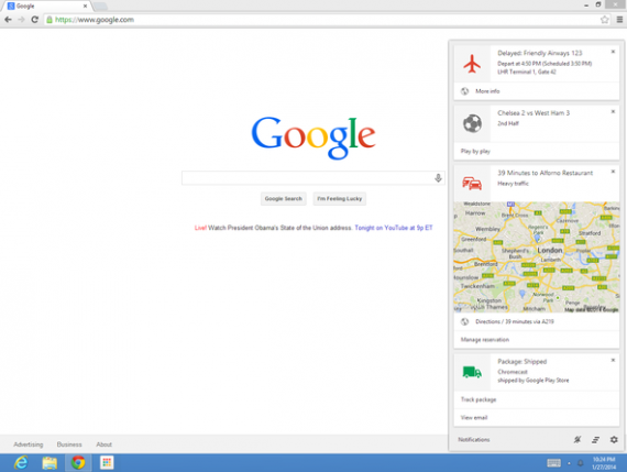 Le notifiche di Google Now arrivano su Chrome per Mac