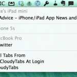 CloudyTabs: i tab di iCloud sulla barra dei menu su Mac