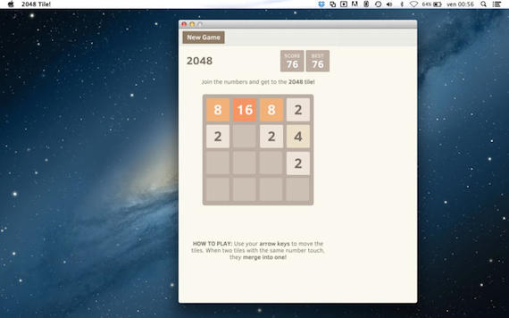2048, il gioco del momento, arriva anche su Mac!