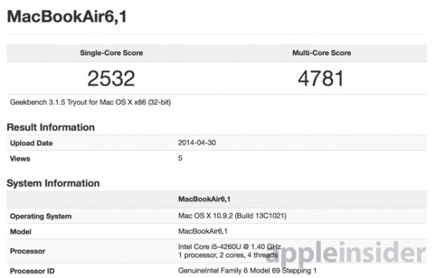 MacBook Air 2014: i benchmark mostrano un leggero aumento delle prestazioni