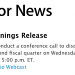 23 aprile: conferenza finanziaria Apple