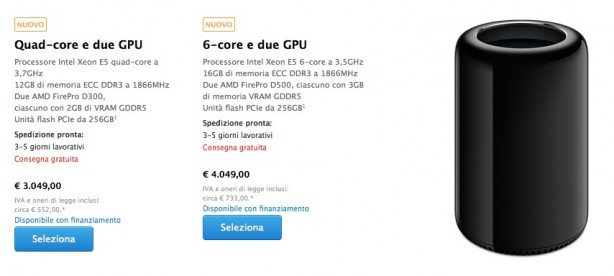 Mac Pro disponibile in 3-5 giorni lavorativi