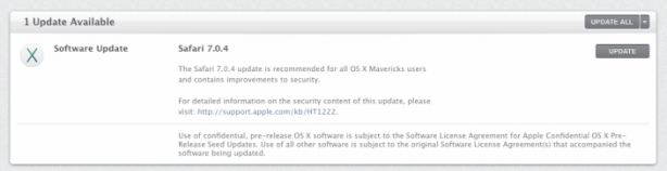 Apple aggiorna Safari per OS X