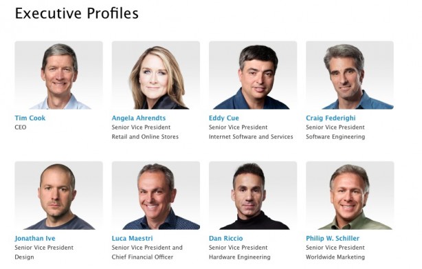La pagina ufficiale dei dirigenti Apple si aggiorna con Luca Maestri