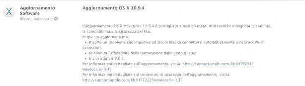 Apple rilascia OS X 10.9.4 e Safari 7.0.5