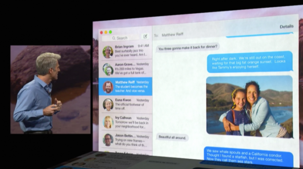 Yosemite: schermo condiviso tramite Messaggi e conferenze audio con FaceTime