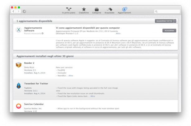 Apple rilascia OS X Yosemite Developer Preview 5