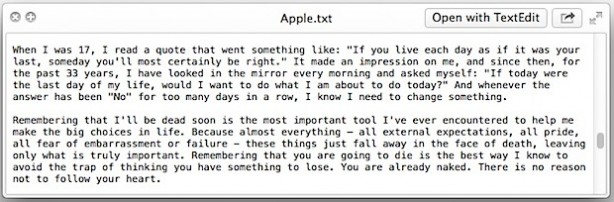 Il discorso di Steve Jobs alla Stanford University è nascosto nel tuo Mac!