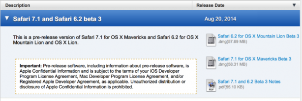 Apple rilascia nuova versioni beta di Safari e OS X Server 3.2