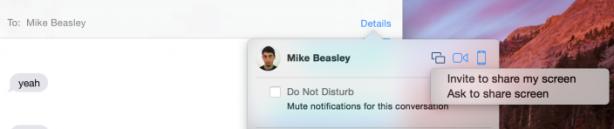 Yosemite: Apple introduce la condivisione dello schermo su iMessage