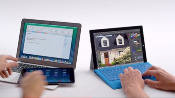 Nuovi spot Microsoft: Surface Pro 3 contro MacBook Air
