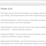 Apple aggiorna iTunes 12 beta
