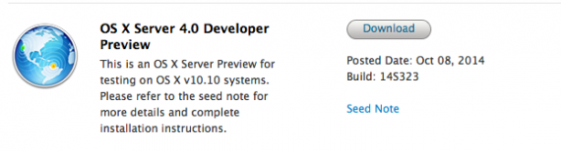 Apple rilascia OS X Server 4.0 beta per sviluppatori