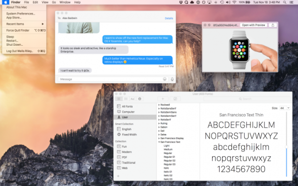 Ecco come utilizzare i font di Apple Watch come caratteri di sistema su Yosemite