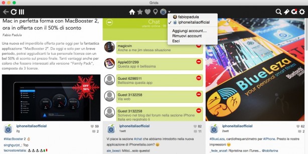 Con Grids gestisci Instagram su Mac, ora compatibile con gli account multipli