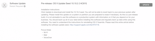 Apple rilascia la terza beta di OS X Yosemite 10.10.2!