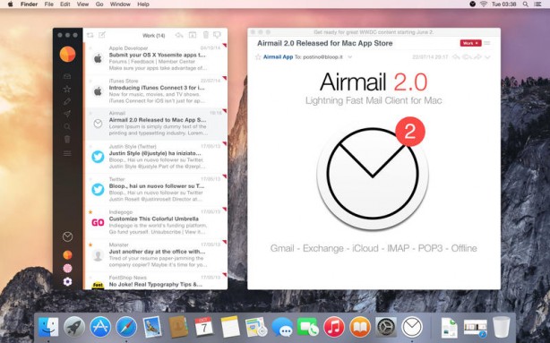 Airmail 2.0 si aggiorna e migliora ulteriormente le sue funzionalità
