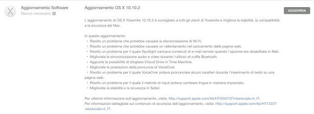 Apple rilascia Mac OS X Yosemite 10.10.2 con i tanto attesi fix al WiFi e non solo