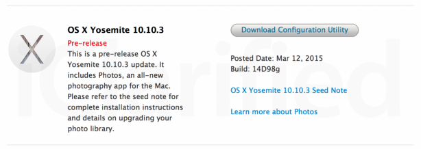 Apple rilascia una nuova beta di OS X Yosemite 10.10.3 con il supporto al Force Touch
