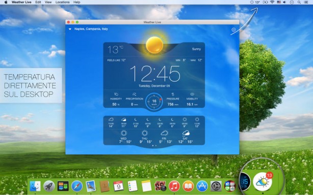 Wetter Live: app meteo con widget per il centro notifiche