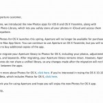 Apple pubblicizza la nuova app “Foto” via mail a tutti gli utenti Aperture
