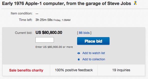 Apple-1 funzionante in vendita su eBay: ancora poche ore per proporre la tua offerta